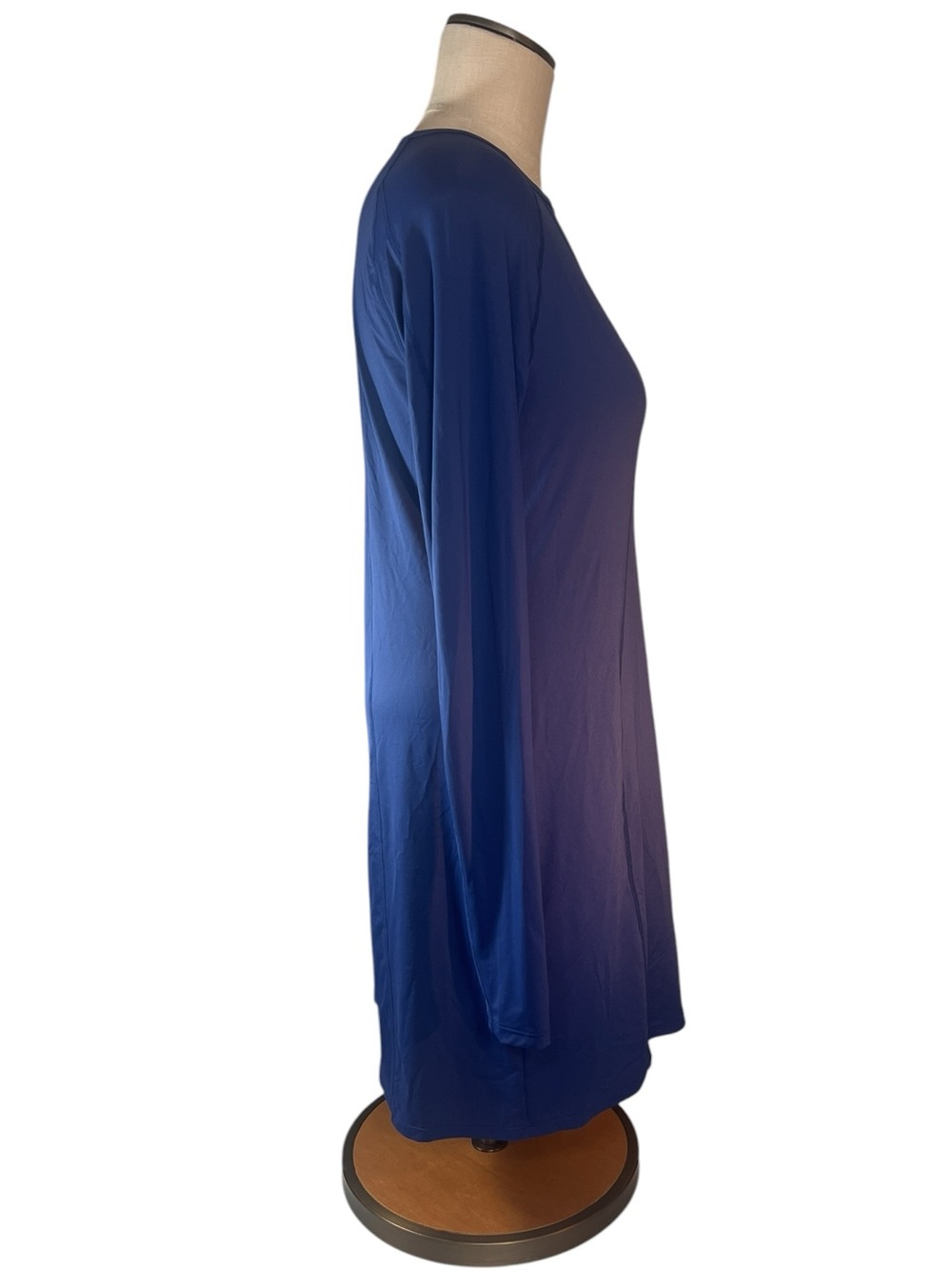 Bloq UV Navy Blue Long Sleeve UPF 50+ Swim Dress Modest Beach Pool Vacation - Picture 2 of 6